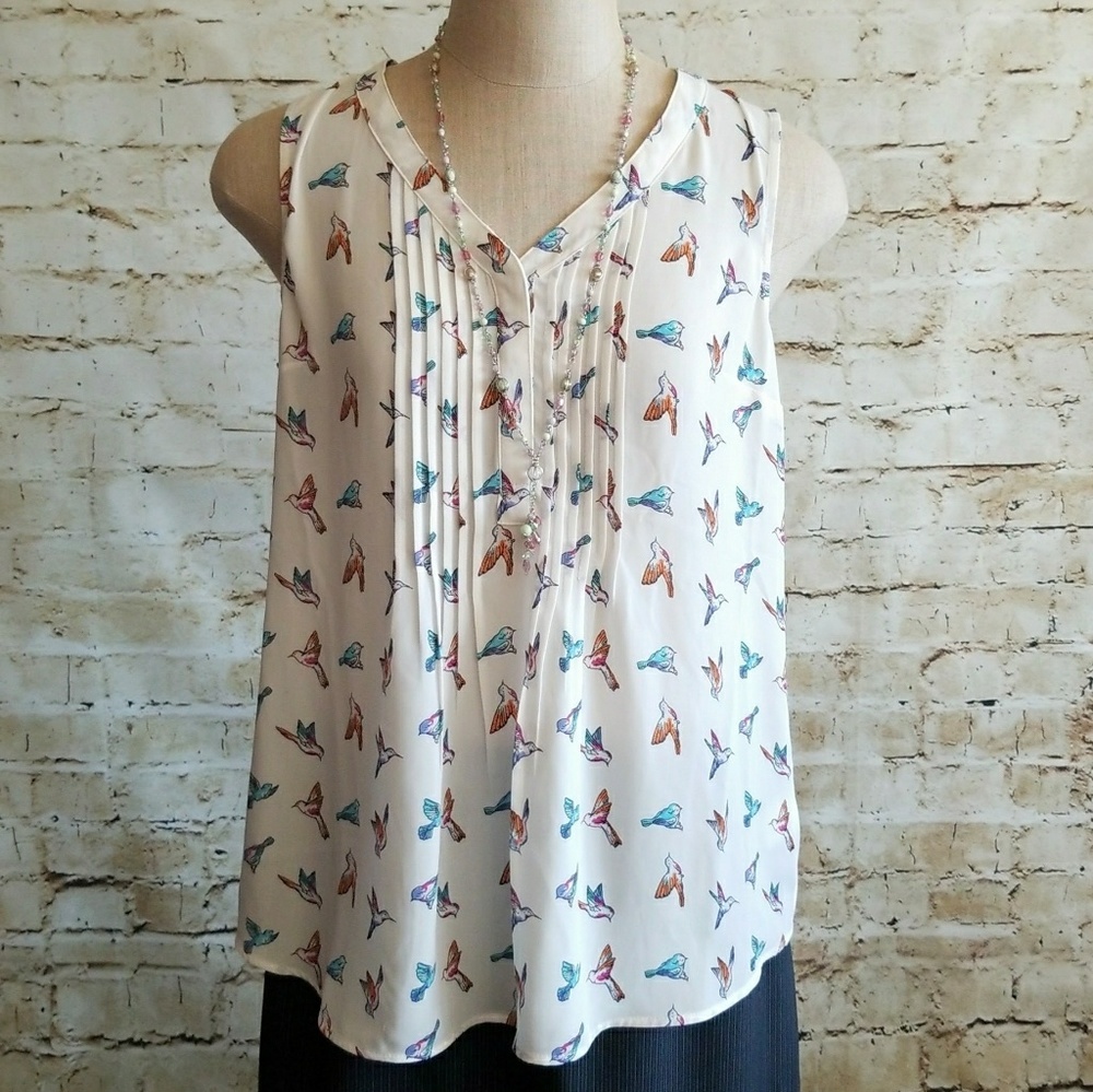 DR2 | 🐦🐥Whimsical 🐦Birds Sleeveless Top